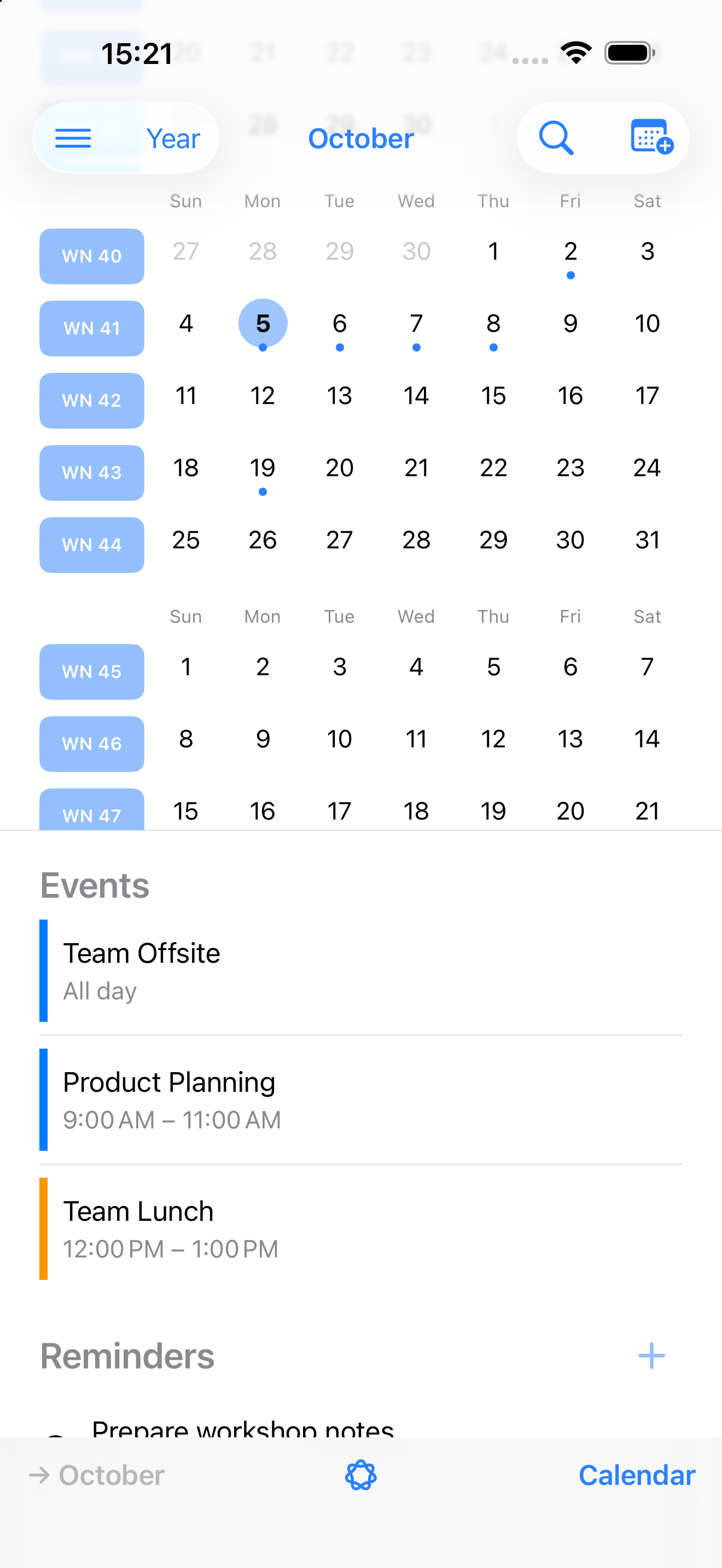 Month view