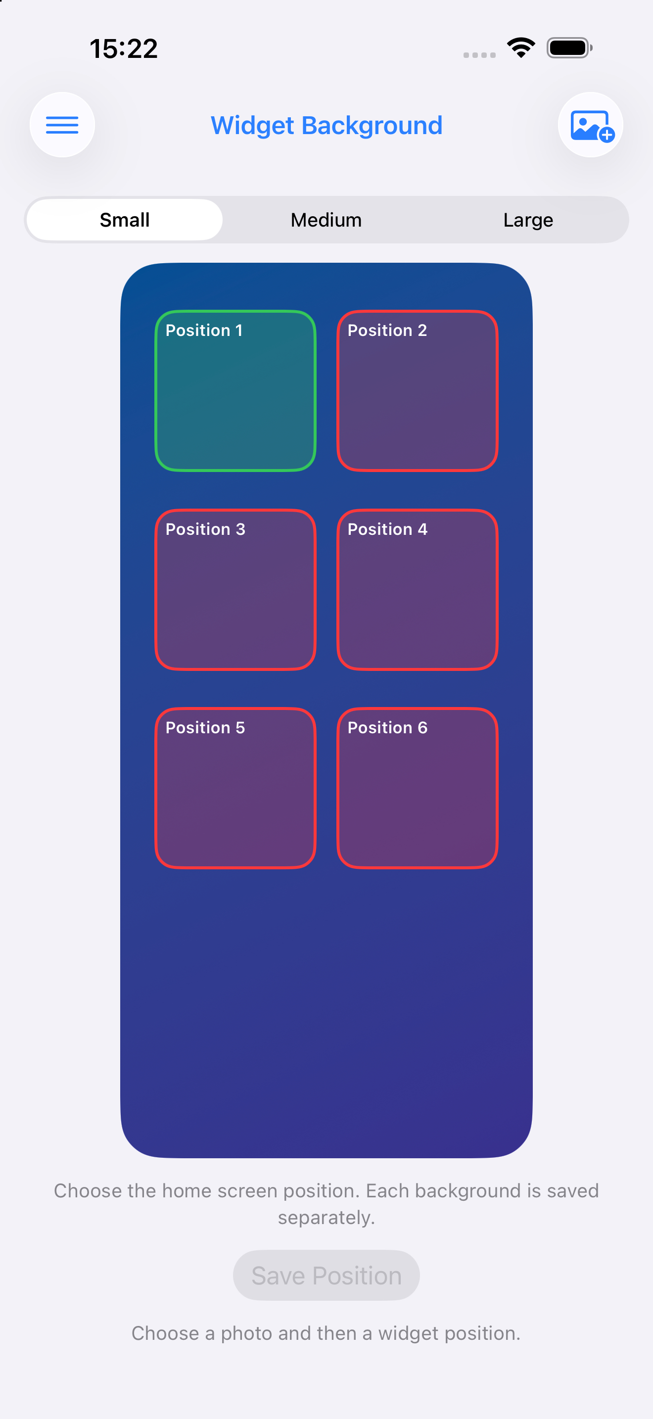 Choose a widget background
